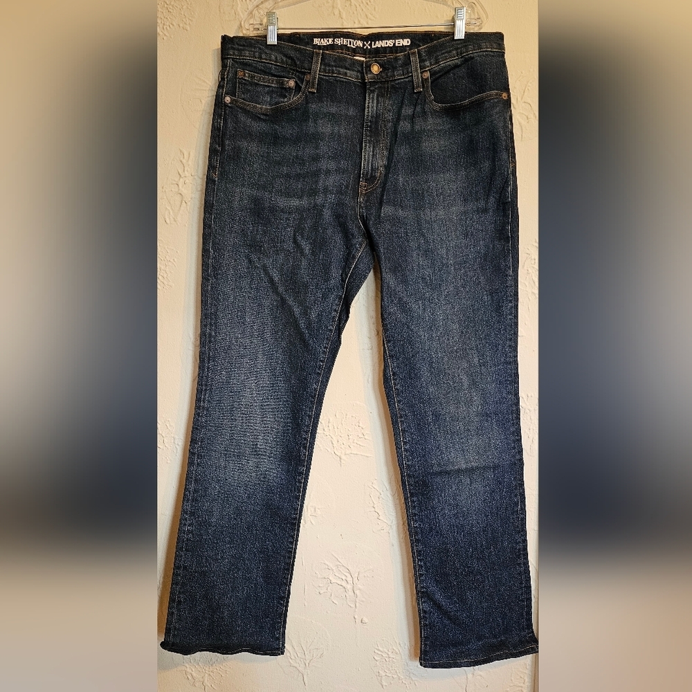 NWT Men's Blake Shelton Lands' End Relaxed Fit Jeans 36x34